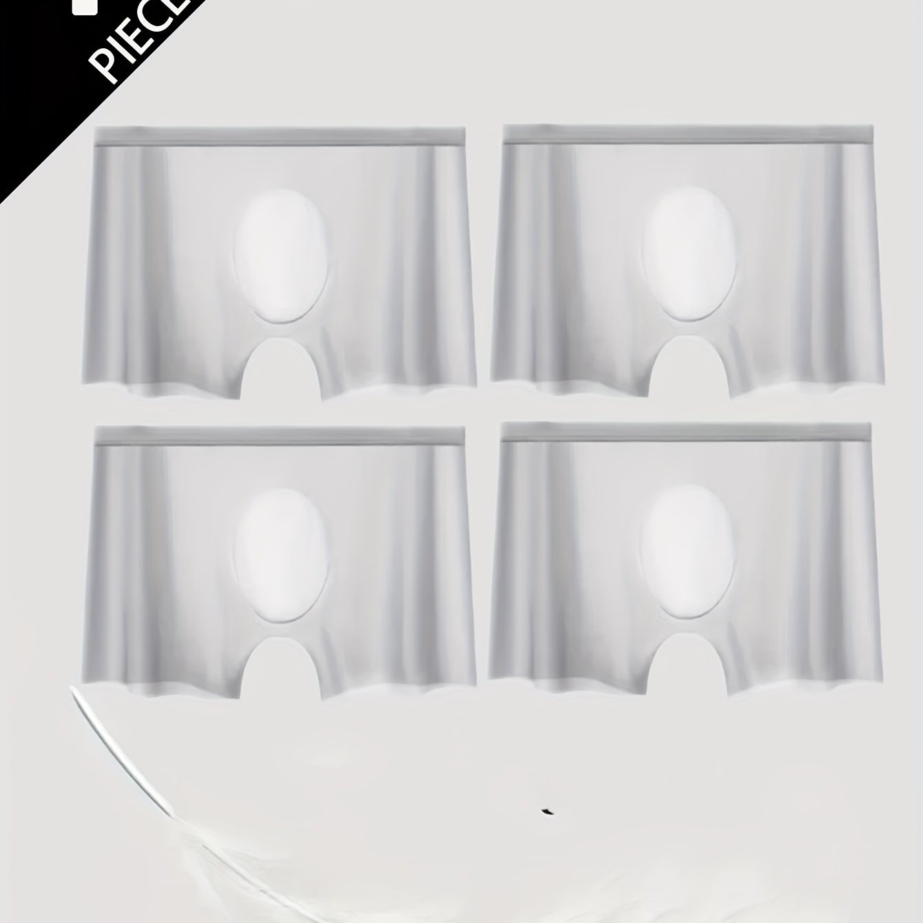 Men's 4-Pack Seamless Boxer Briefs Breathable Nylon Spandex Knit Shortie Underwear