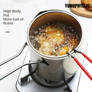 Freidora de acero inoxidable con soporte para filtro para papas fritas crujientes, pescado, pollo