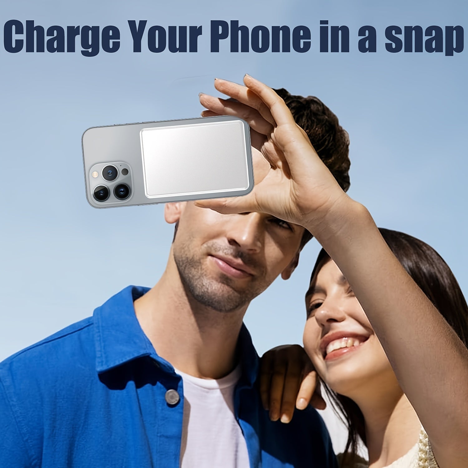 5000mAh Magnetic Wireless Power Bank with USB-C Fast Charging for Apple Devices