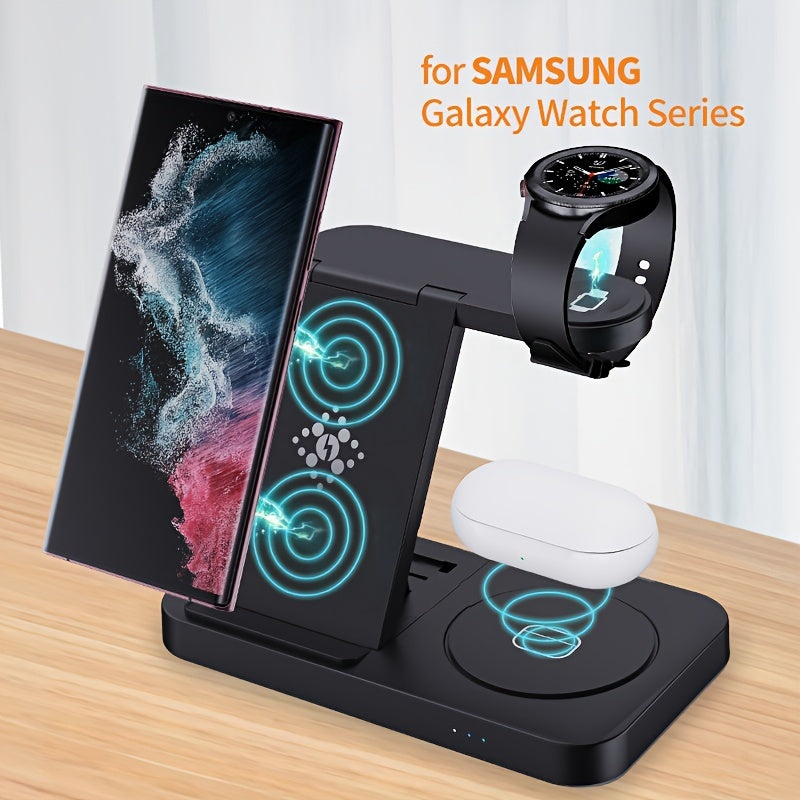 4-in-1 Wireless Charger Fast Charging for Samsung, Android, iPhone, Headphones