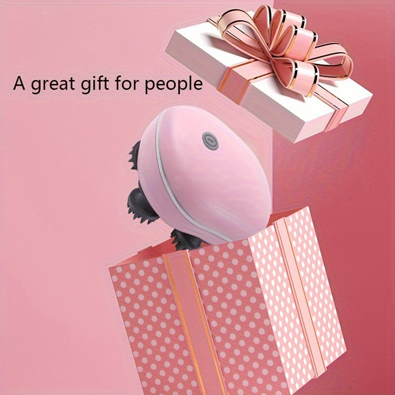 Zarba berish uchun 4 ta ajratiladigan massaj tirnoqlari bilan qayta zaryadlanadigan elektr bosh massajchisi, mushuk sevuvchilar uchun mukammal sovg'a.