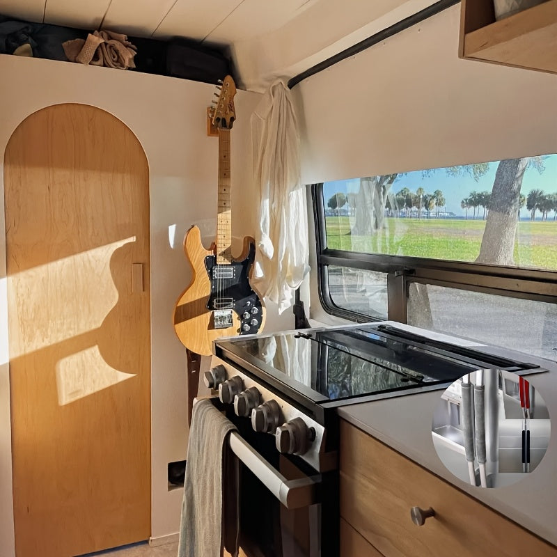 2-Pack Non-Slip Refrigerator Handle Covers Polyester Fiber Gray Red