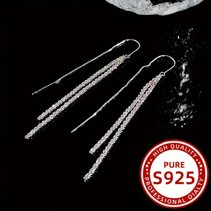 Pendientes colgantes hipoalergénicos de plata de ley 925 para bodas y ocasiones especiales