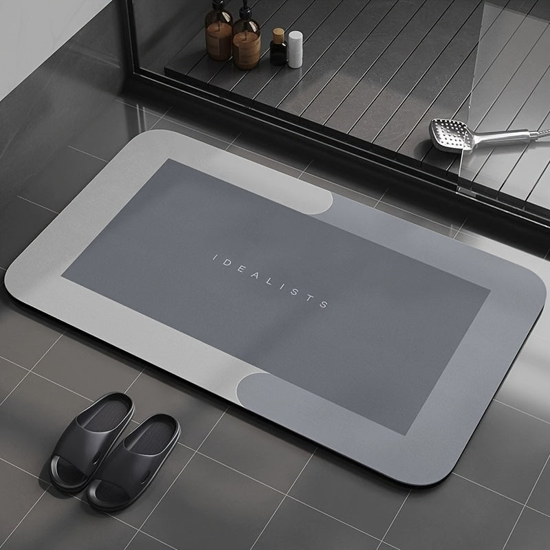 Anti-Slip Bathroom Mat, Quick Dry Crystal Velvet, Soft and Absorbent