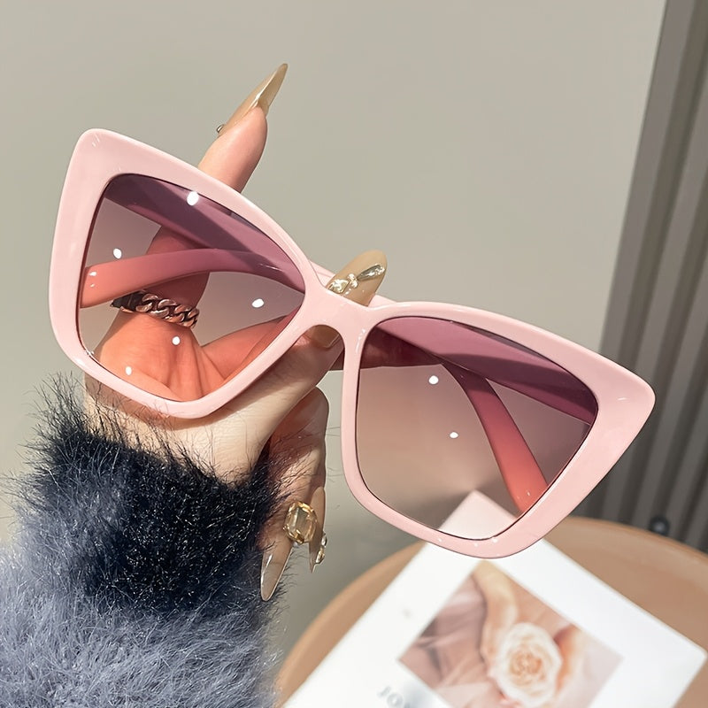 Gafas de ojo de gato rosa para mujeres y hombres, montura de plástico, lentes de policarbonato, gafas de moda