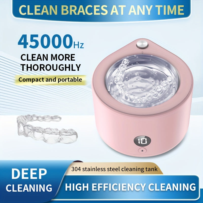 Tish protezlari, zargarlik buyumlari va tish apparatlari uchun yuqori chastotali tozalovchi. Uyda va sayohat uchun portativ 150ml zanjir tozalash mashinasi. Ota-onalar uchun ajoyib sovg'a, 110V/220V quvvat manbai va Evropa.