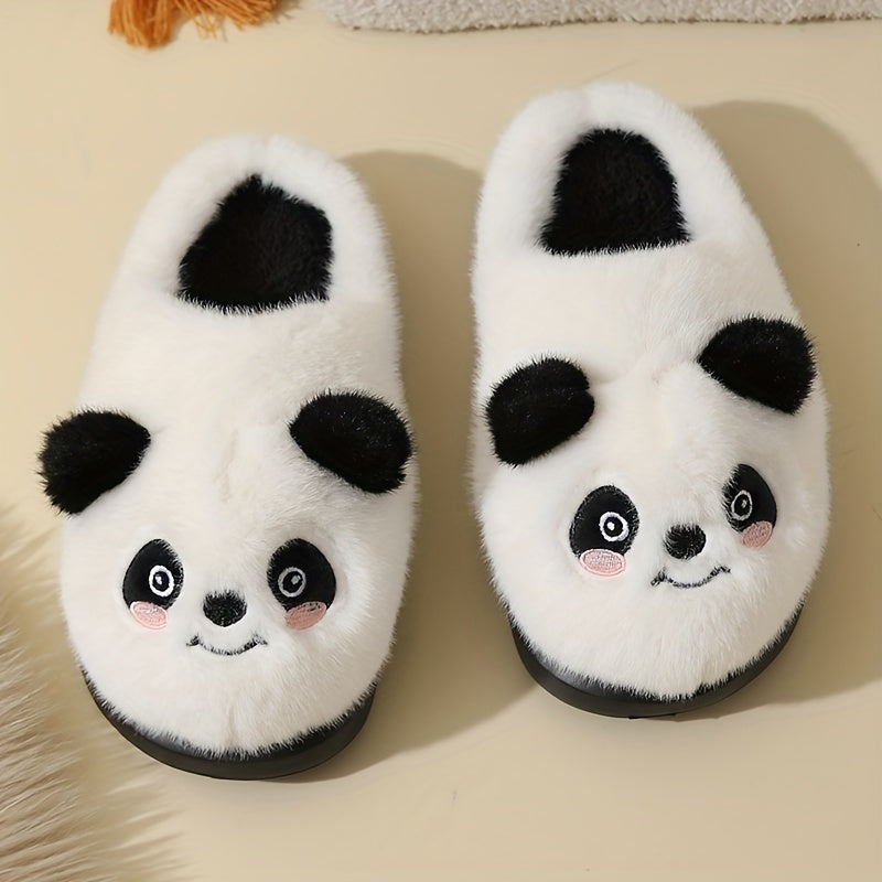Women's Plush Panda Slippers Indoor Warm Anti-Slip Comfort