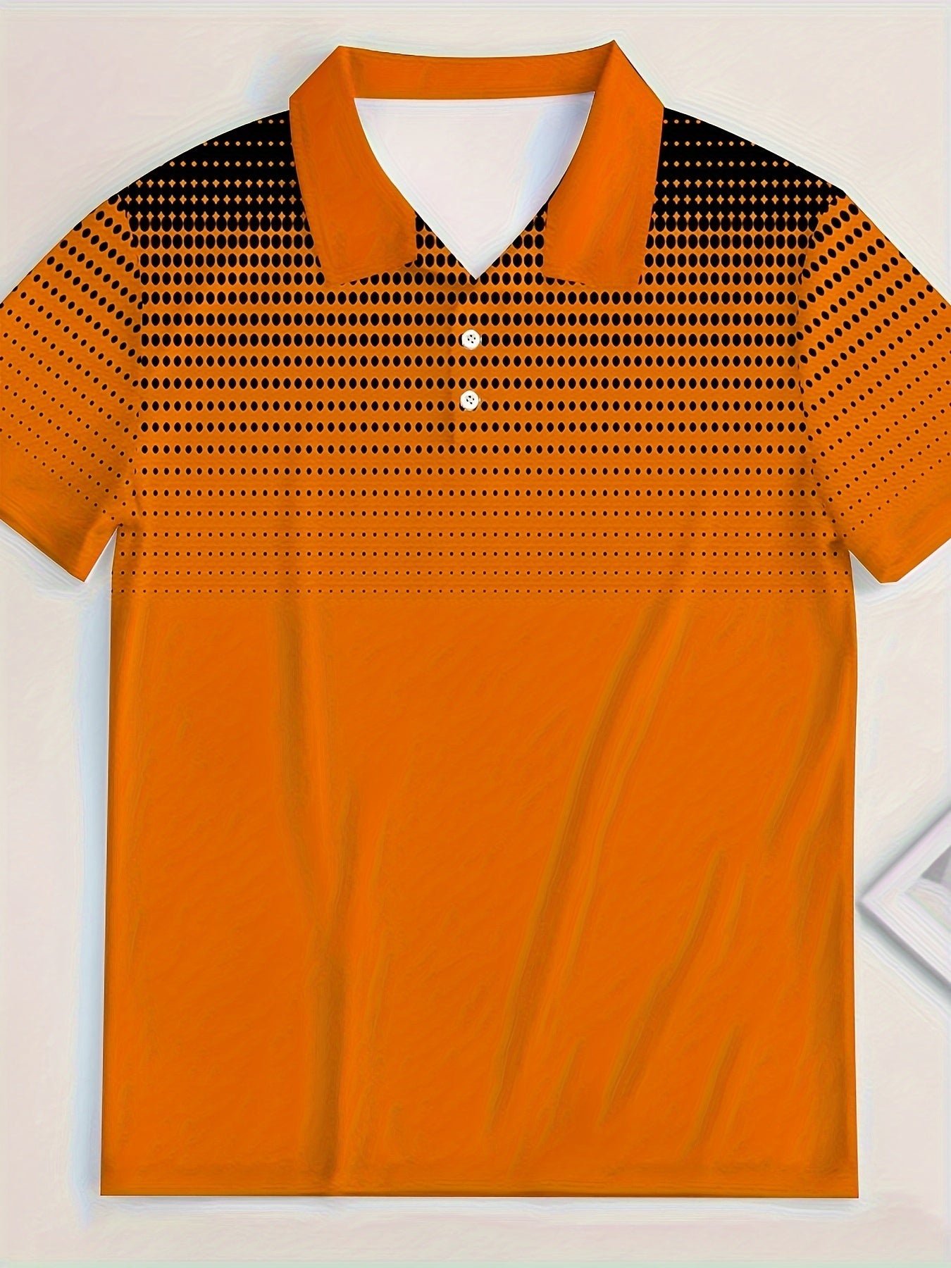 Men's Plus Size Polo Shirt with Polka Dot 3D Print Knit Fabric Short Sleeve Casual