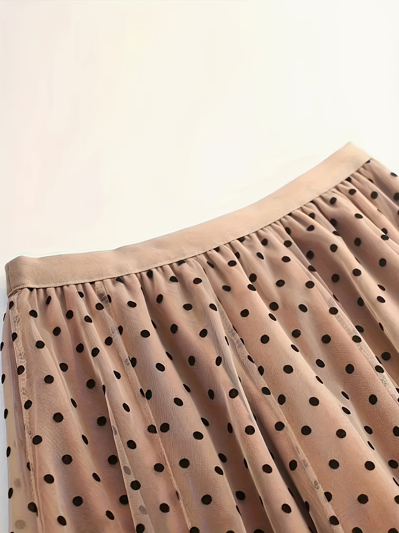 Plus Size Mesh Polka Dot Skirt Half Skirt Vacation Elegant Comfortable