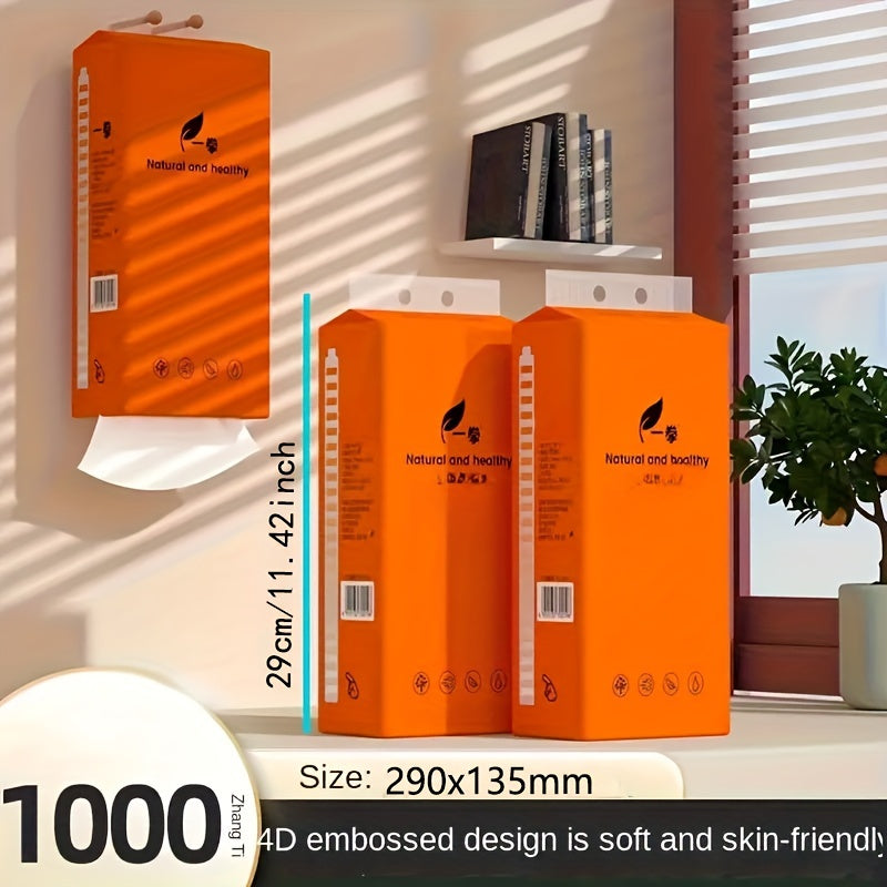 Thick Soft Toilet Paper Made from Plant-Based Wood Pulp Coreless Dye-Free for Home Use