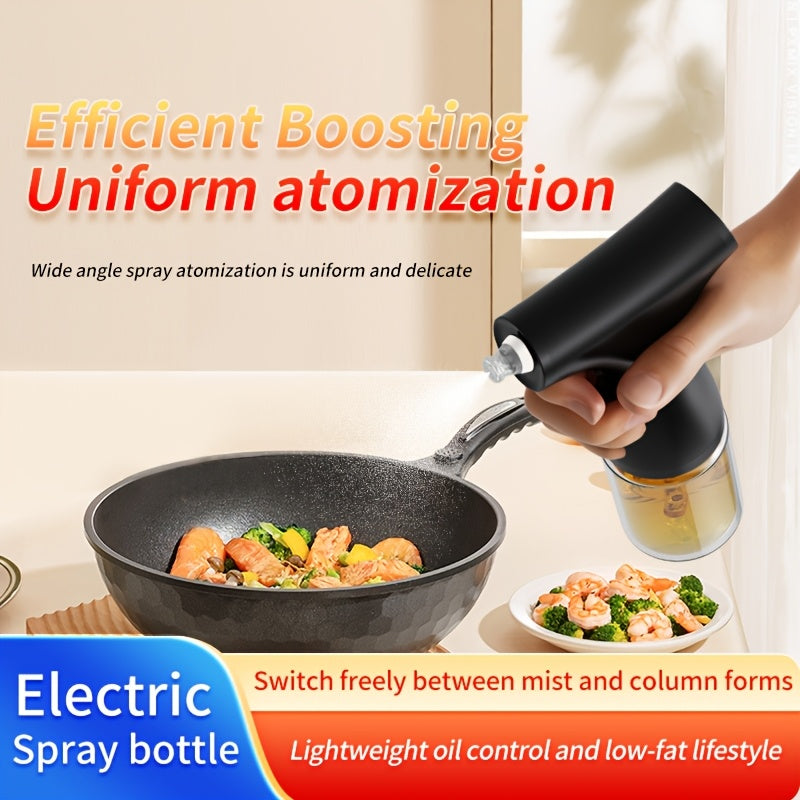 Rechargeable Oil Sprayer with Dual Switches 1L Food-Safe Kitchen Gadget Black