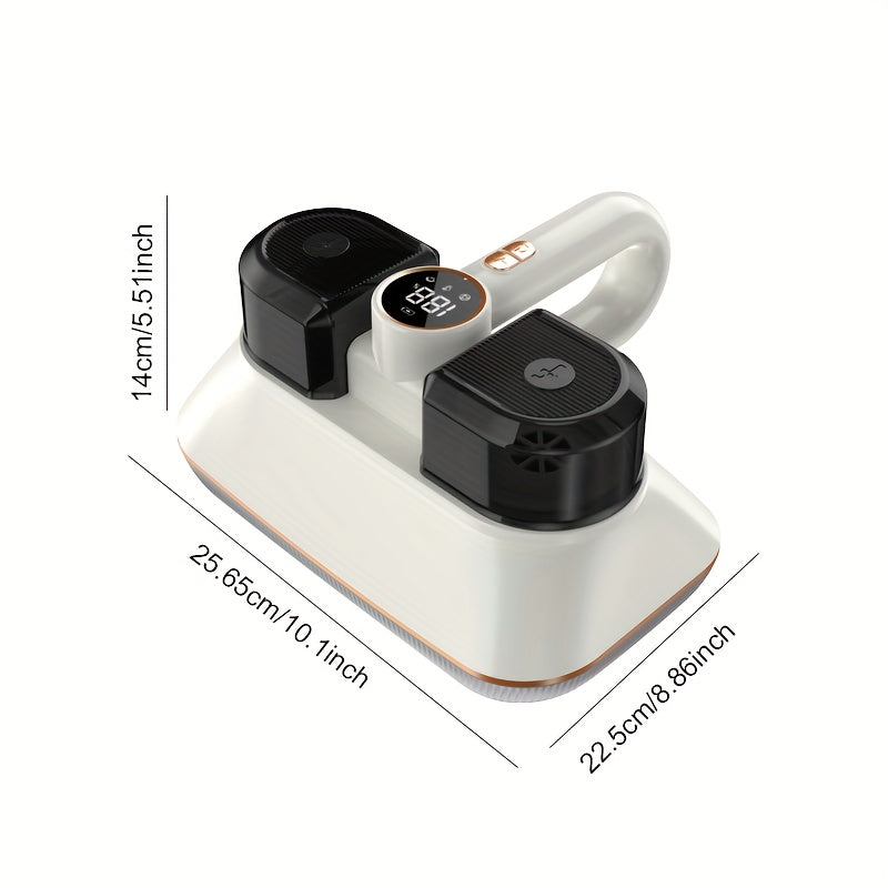 JKuoo yangilangan ikki motorli qo'l vakuumi, 3-in-1 chang qurtlarini olib tashlovchi, 100W/8000Pa kuchli so'rish, LED raqamli ko'rsatkich va turli yuzalar uchun 6000mAh batareya.