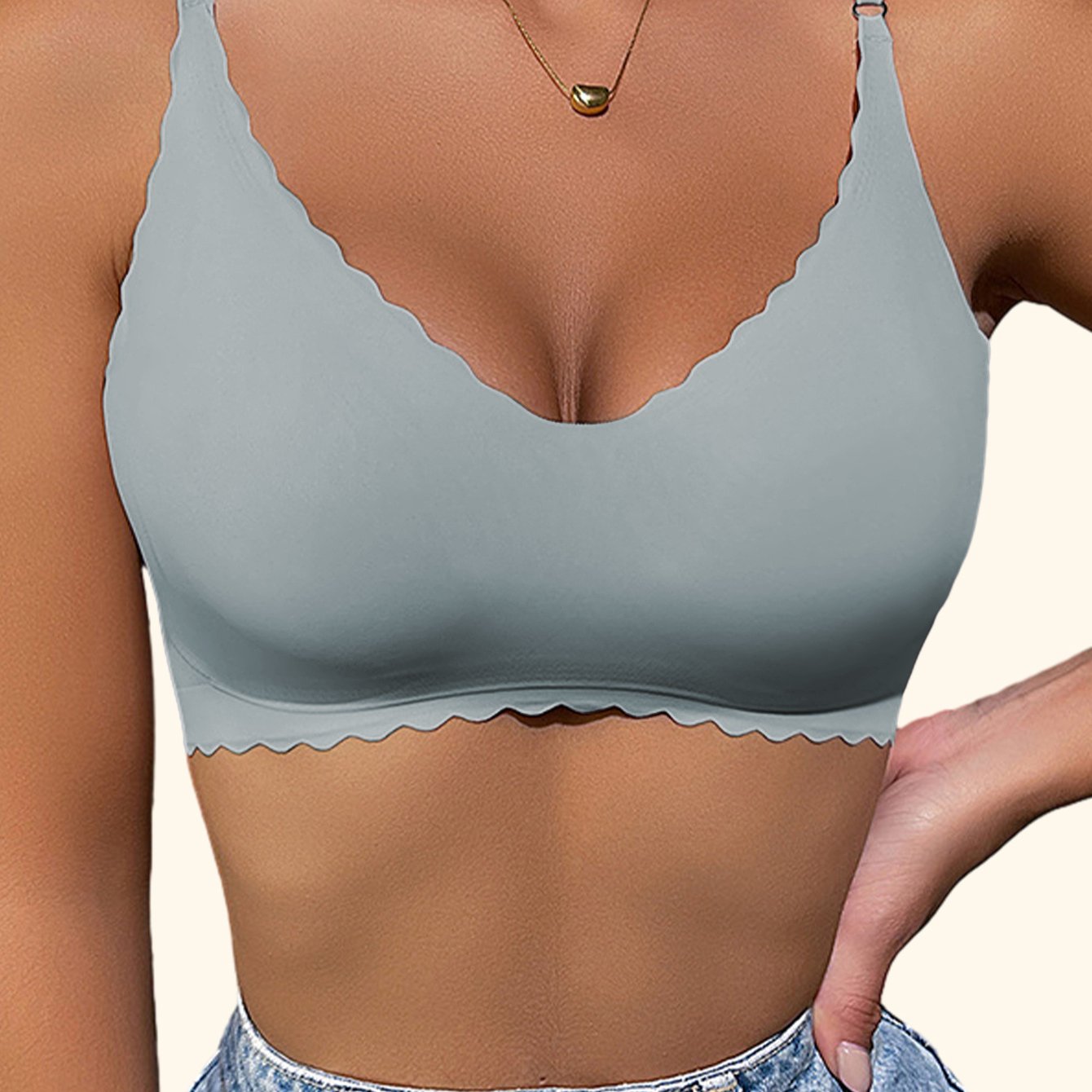 Women's Wireless Seamless Yoga Bra in Black and Brown Breathable Removable Pads