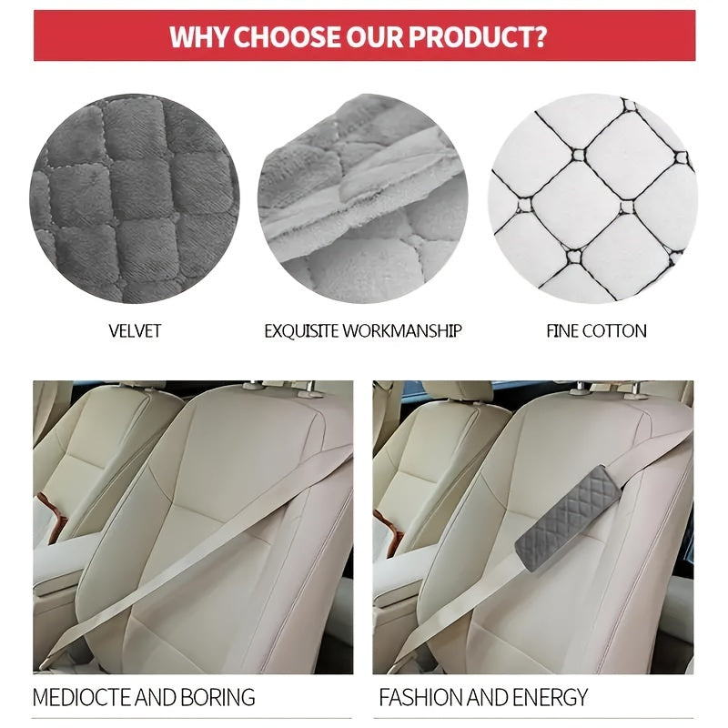 Car Seat Belt Cover Plush Shoulder Protector Auto Interior Accessories