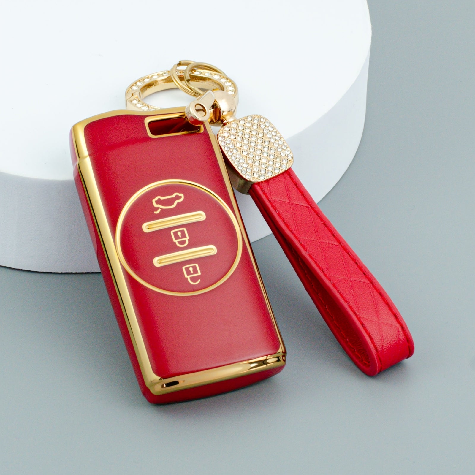 Universal Soft TPU Key Fob Cover With Keychain for Car Remote