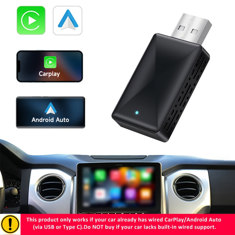 Wireless CarPlay Auto Adapter for Android Devices Low Latency Universal Fit