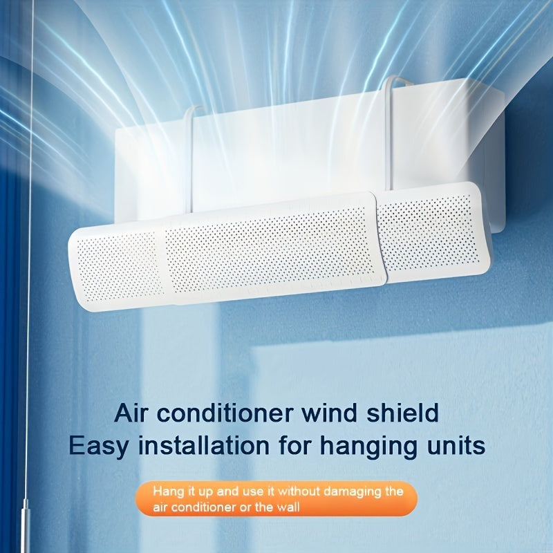 Easy Install Windscreen Deflector for Air Conditioner No Drilling Shields Against Airflow