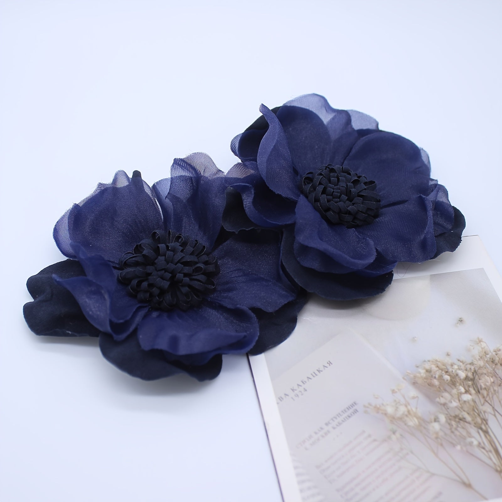 Women's Removable Floral Shoe Clips with Multi-Color Camellia Design