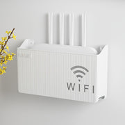 Wireless Router Wall Mount Organizer with Easy-Install Wall Mount and Utility Hooks