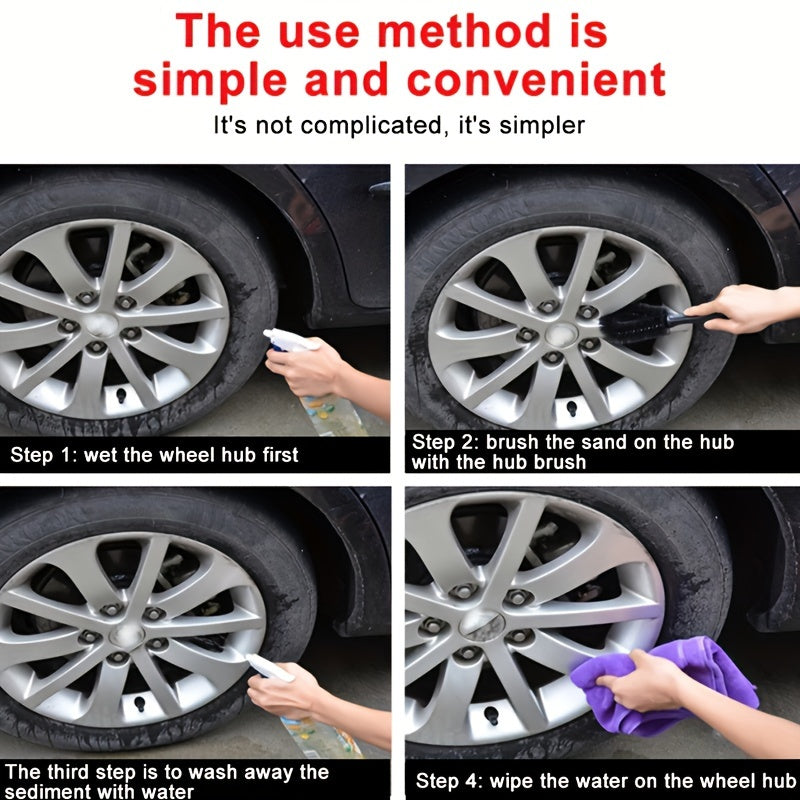 Car Wheel Brush Plastic Dust Cleaner Car Rim Cleaning Tool