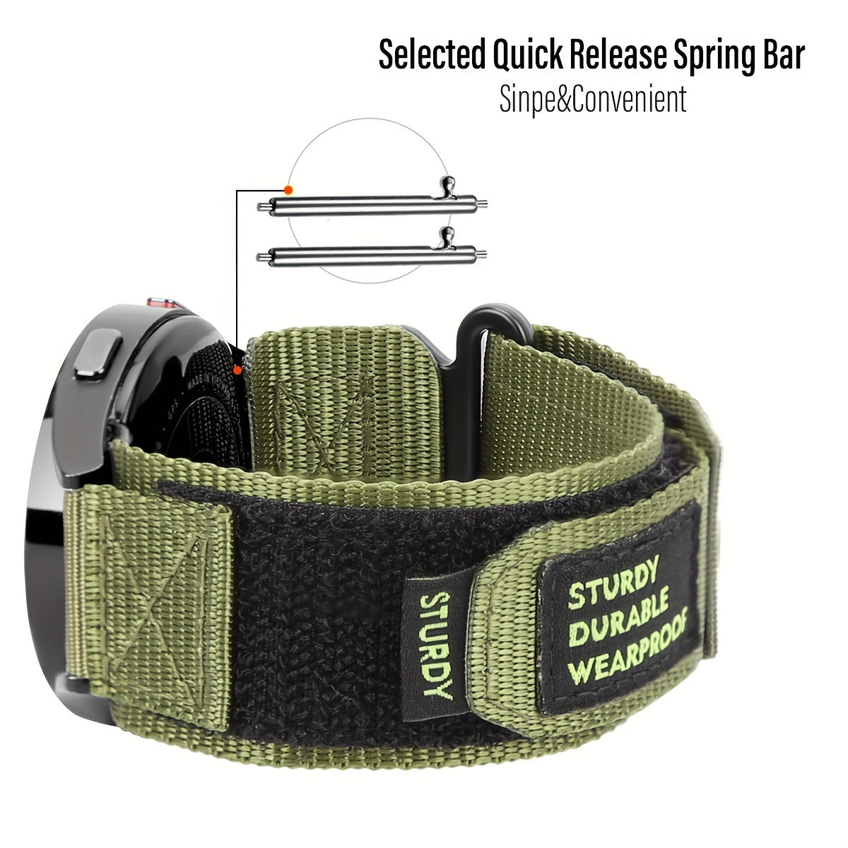 Мужской нейлоновый ремешок для часов 20 мм для Samsung Galaxy Watch 6/5/4 Classic и Pro