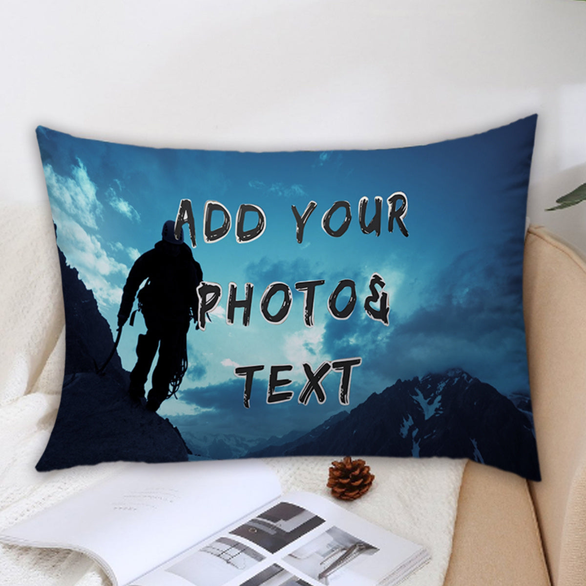 Personalized Photo Pillowcase for Valentine's Day Christmas Thanksgiving Pet Wedding Anniversary Climbing Gift