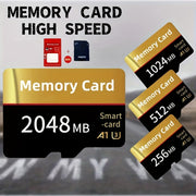 Ko'p funksiyali TF/SD Flesh kartasi, xavfsiz fayl saqlash bilan, planshetlar, kameralar, telefonlar va boshqalar uchun mos, ulanish bilan. O'lchamlari 256MB dan 2GB gacha yuqori tezlikda ishlash uchun.