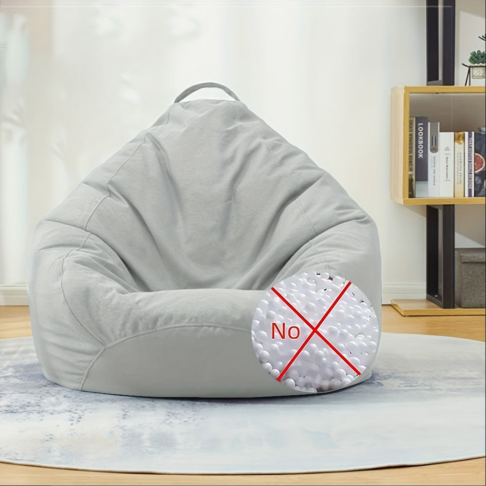 Art Deco Linen Bean Bag Chair Cover with Handles Soft Durable Fabric for Living Room
