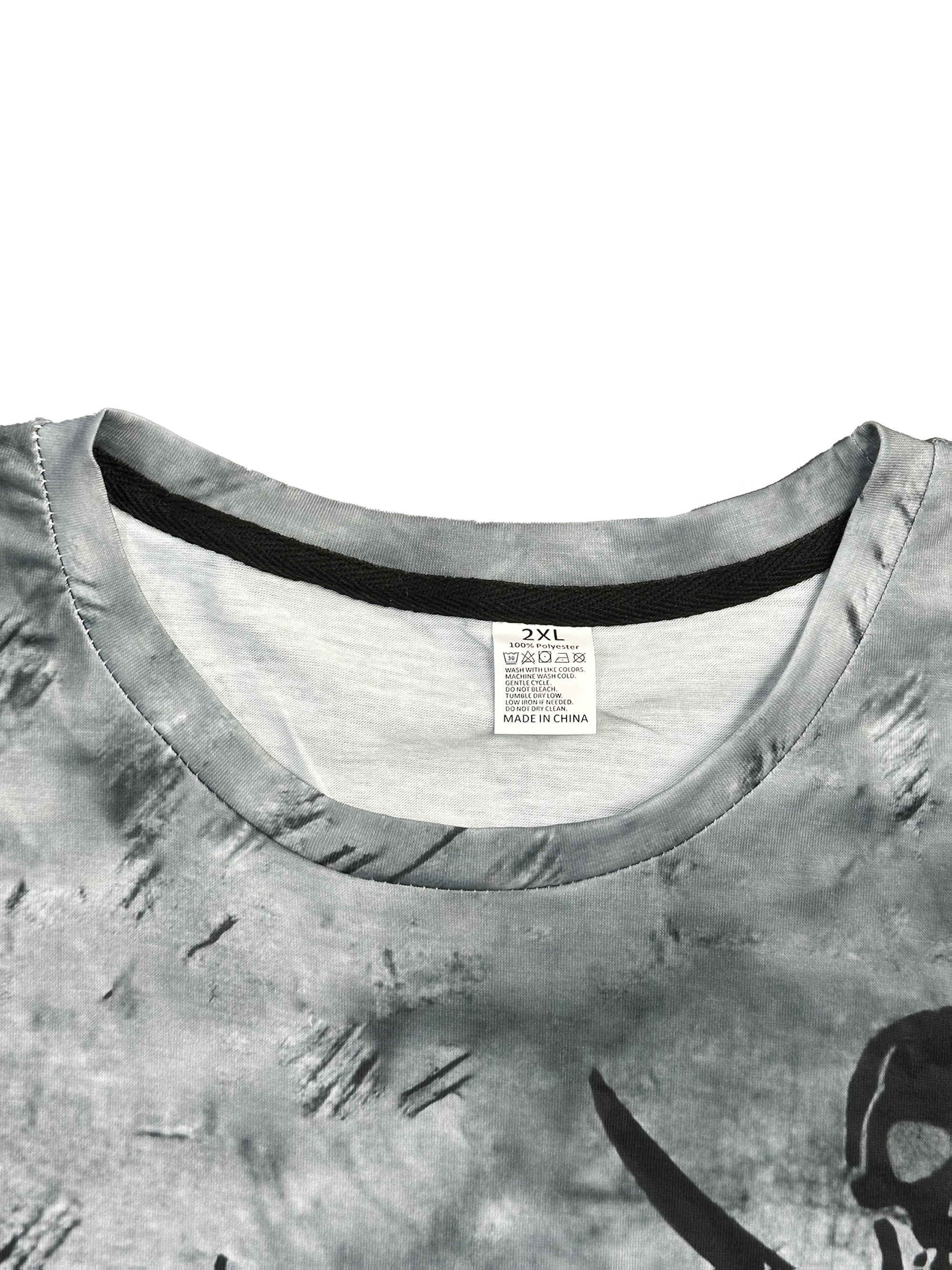 Мужская майка с графикой пиратского корабля большого размера, дышащий полиэстер, лето, уличный стиль