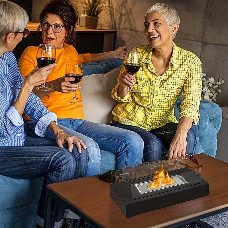 Rectangular Portable Alcohol Fireplace Lamp for Outdoor Use and BBQs