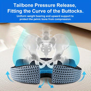 Youth/Women Breathable Memory Foam Car Seat Cushion Black Non-Slip Posture