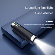 Paquete de 2 calentadores de manos USB magnéticos, bancos de energía recargables, negro