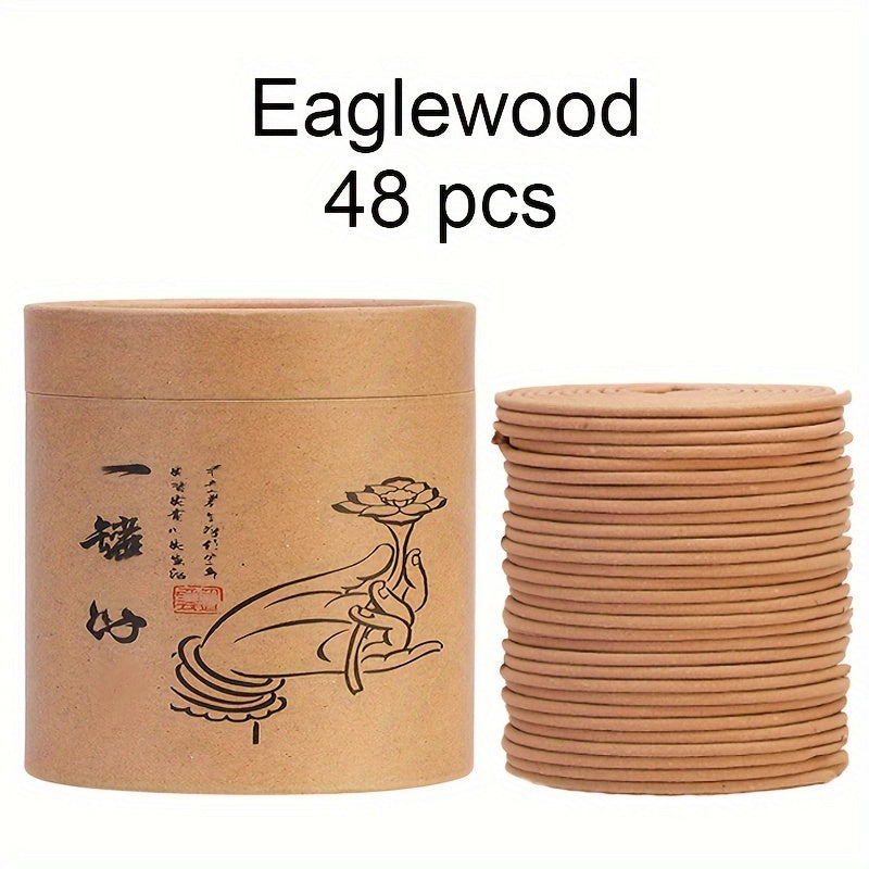 Набор из 48 ароматических подставок для благовоний с ароматами сандалового дерева, агарового дерева, полыни и цветов для йоги, медитации и домашнего использования