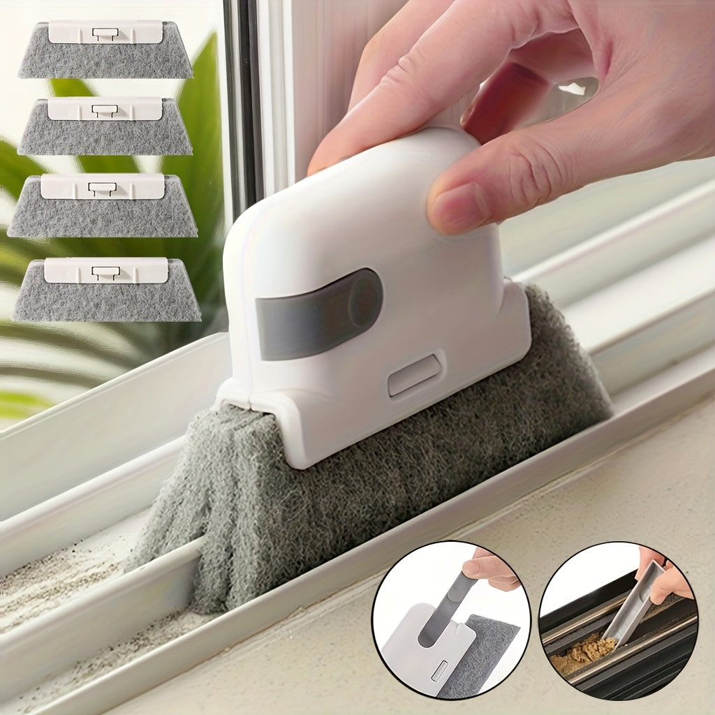 Dead Corner Groove Cleaning Brush Set 4pcs Window Track Sill Gap Cleaner