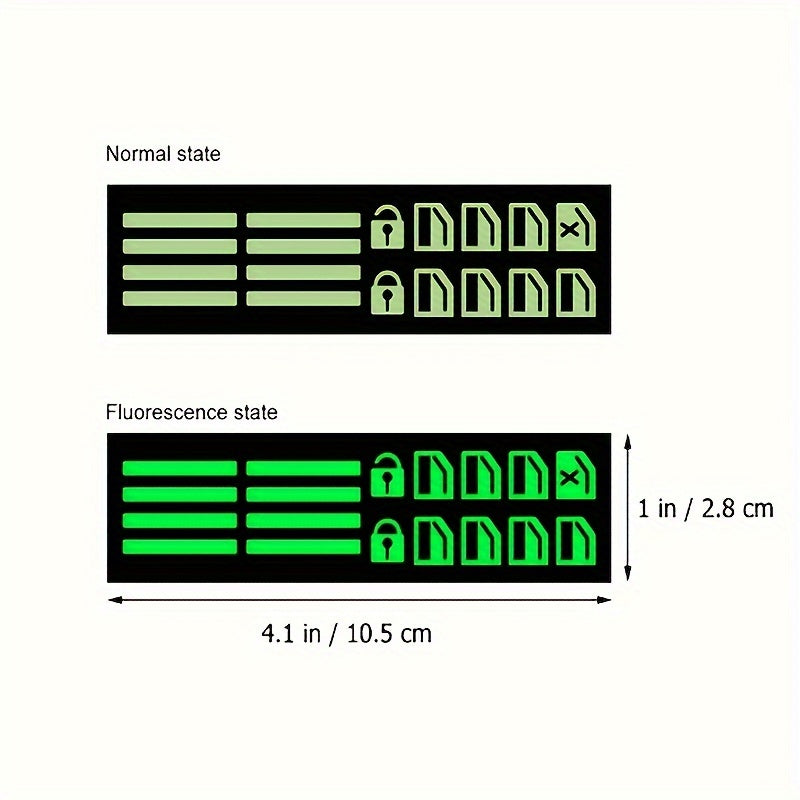 18pcs Luminous Car Stickers Self-Adhesive Night Vision Window Decals