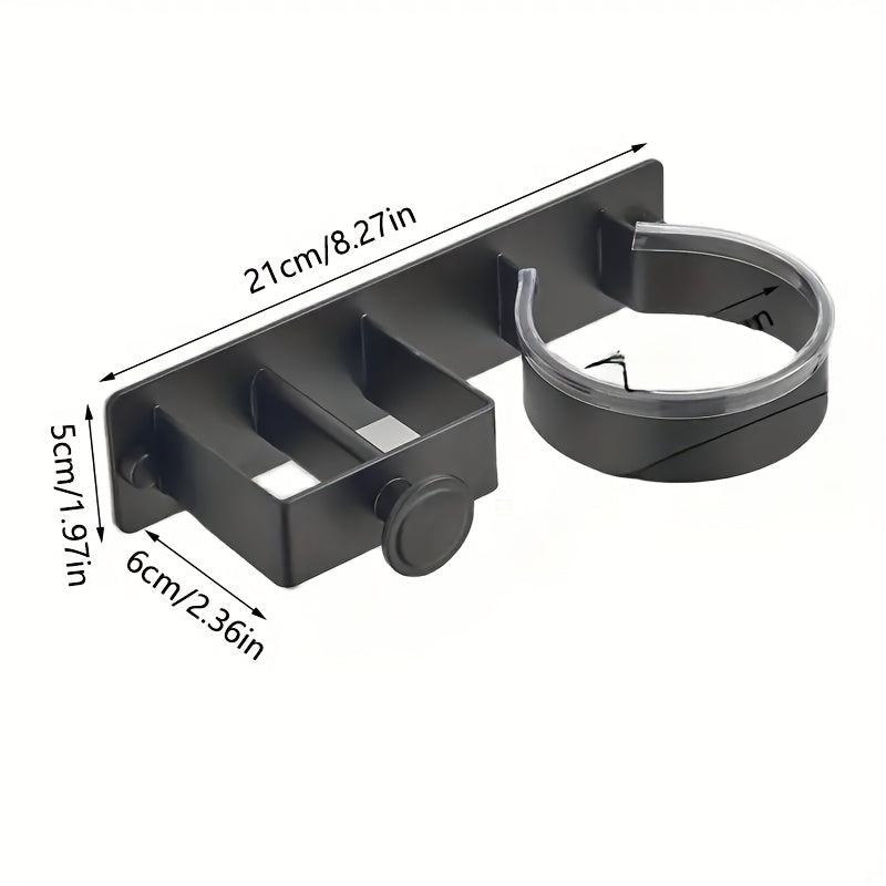 Wall-Mounted Hair Styling Tool Organizer No-Drill Bathroom Storage Rack for Hair Dryer Straightener Curling Iron