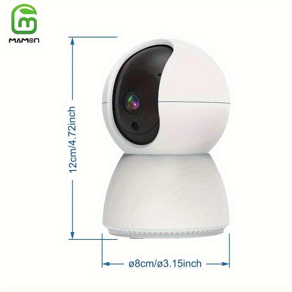 Indoor Security Camera 2K HD WiFi Pet Monitor with Pan Tilt Zoom Motion Alerts USB Storage