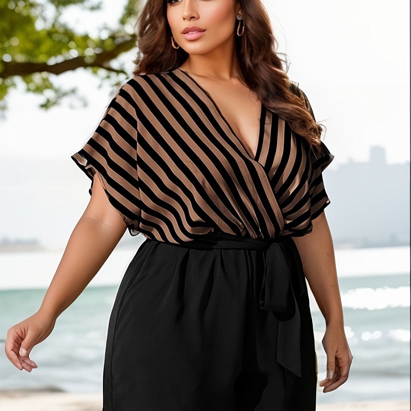 Plus-Size Women Loose Stylish Comfortable Jumpsuit Sets