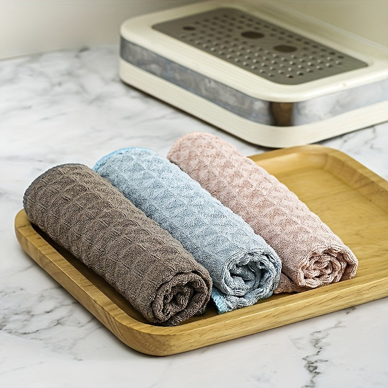 3-Pack Grey Coffee Machine Towels Durable Absorbent Non-Woven Polyester