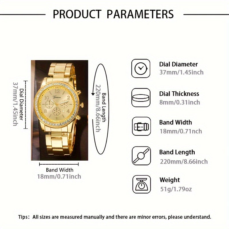 Qadimiy uslubdagi soat, tosh bezaklari va zanglamas po'latdan yasalgan tasma - 14 fevral, Pasxa yoki Eid Al-Adha uchun mukammal sovg'a.