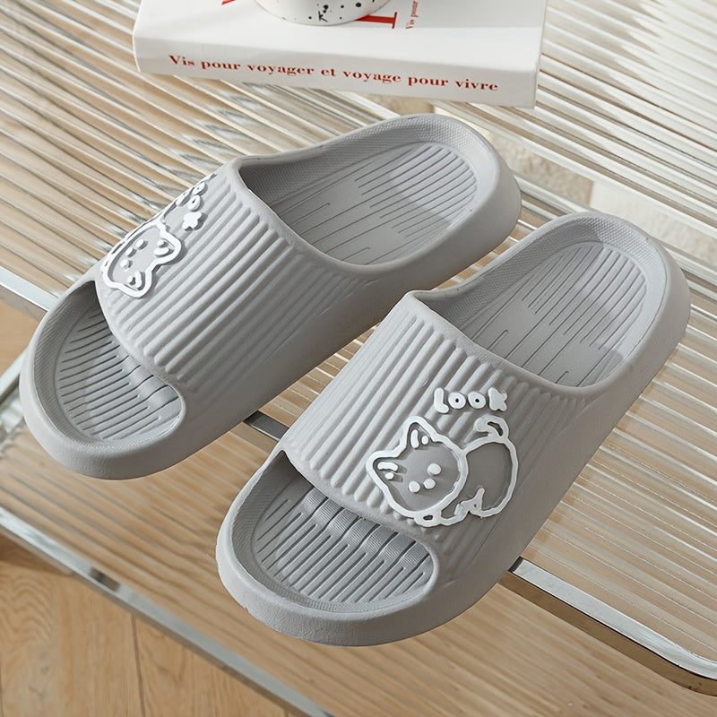 Unisex Indoor Slippers Anti-Slip Four Seasons Comfortable Bathroom Slippers