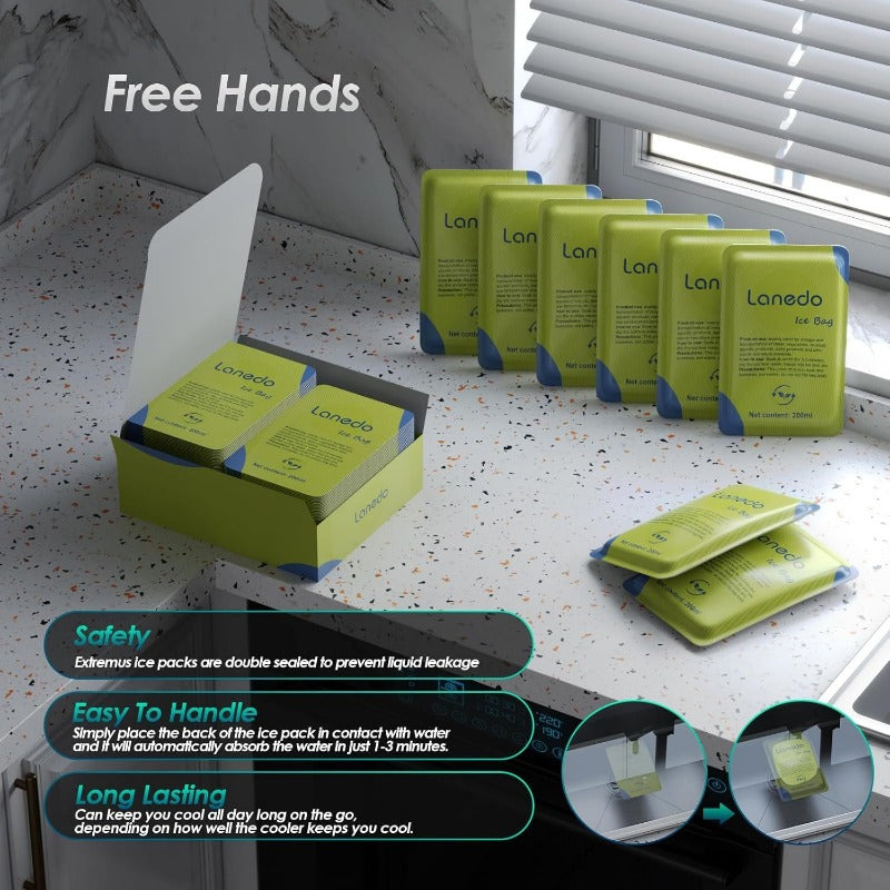 Small Insulated Cooler Bag with Automatic Absorption for Food and Drink Cooling