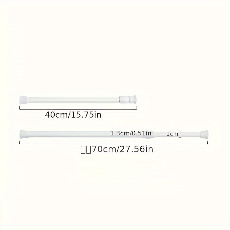 Adjustable Metal Curtain Rods Set with White Ends for Home Decor