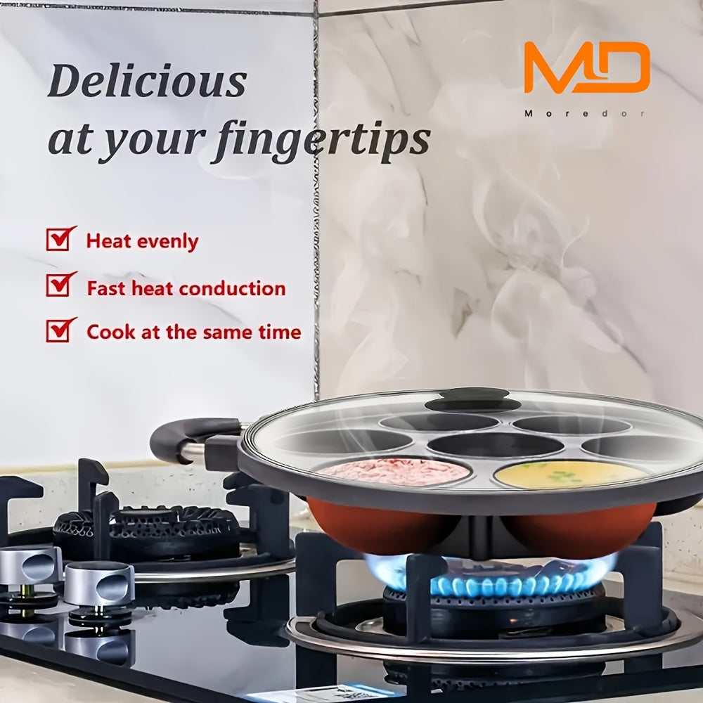 7/12-Қовоқсиз октопус қовурғичи, шишали қопқоқ, осон тозалаш, жойни тежайди