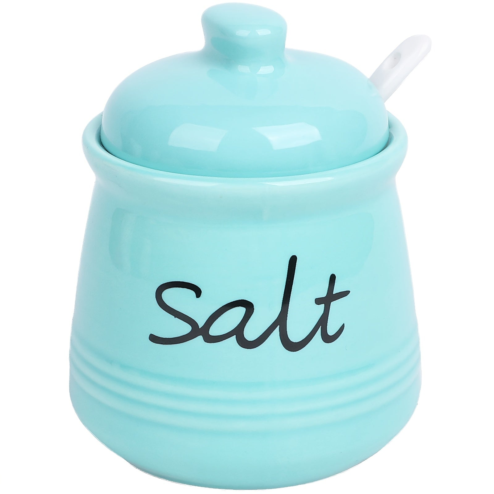 Ceramic Sugar Jar with Lid and Spoon 12oz Capacity for Coffee Bars and Restaurants