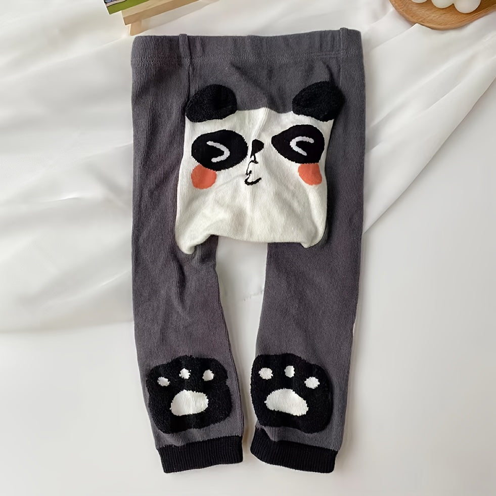 Kids Cotton Blend Leggings Set 2 Pack Soft Stretchy All-Season Cartoon