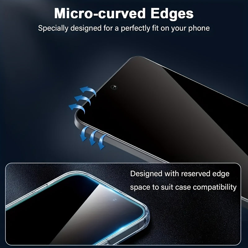 2 Pack Privacy Tempered Glass Screen Protectors and Camera Lens Protectors for Xiaomi 14T Pro