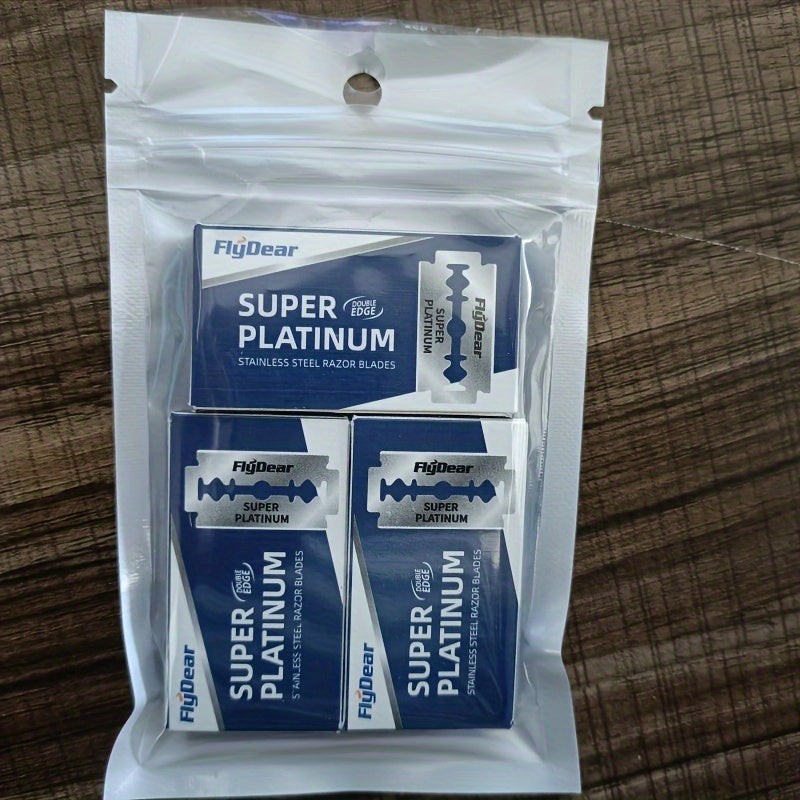 Men's Stainless Steel Double-Sided Razor Blades for Shaving and Hairdressing