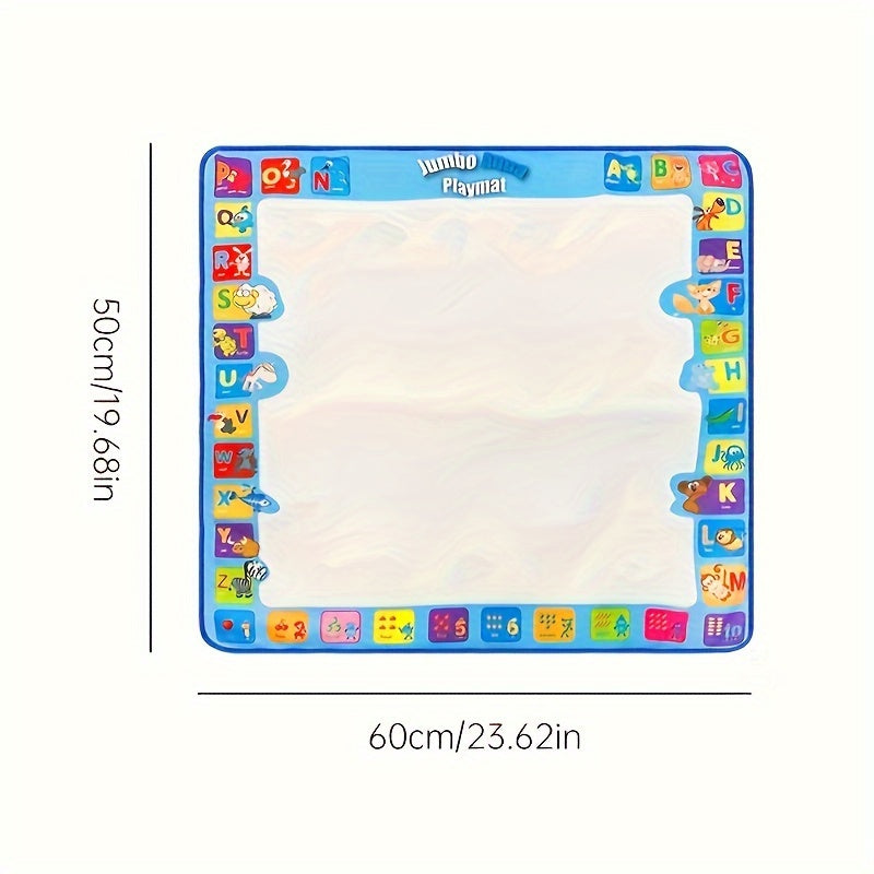 Large Reusable Water Drawing Mat for Kids and Families, Vibrant Doodle Surface, 3+ Age