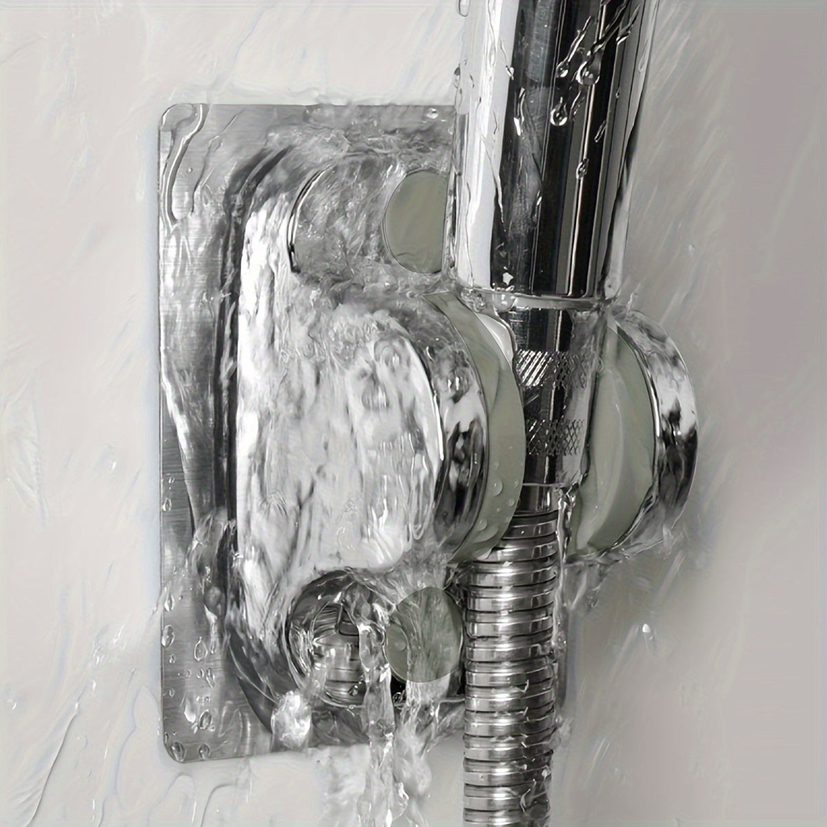 Soporte de ducha ajustable de montaje en pared, plástico, impermeable, a prueba de humedad, rotación de 120°